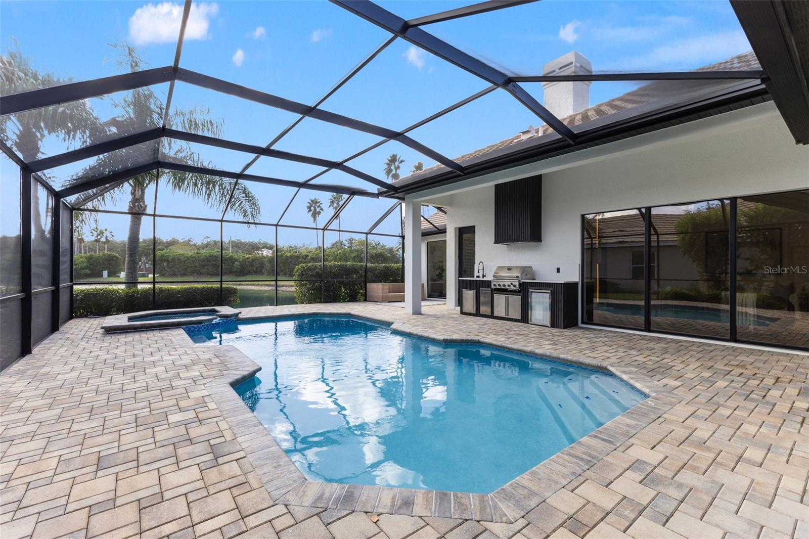 Screened pool