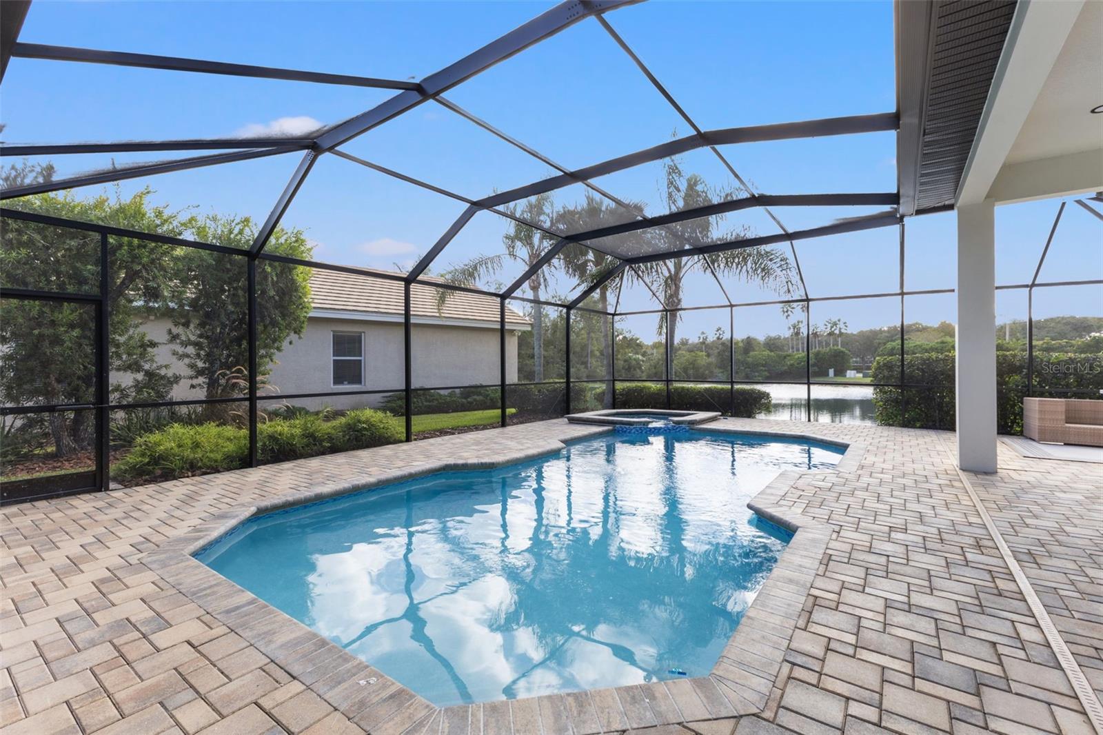 Screened pool