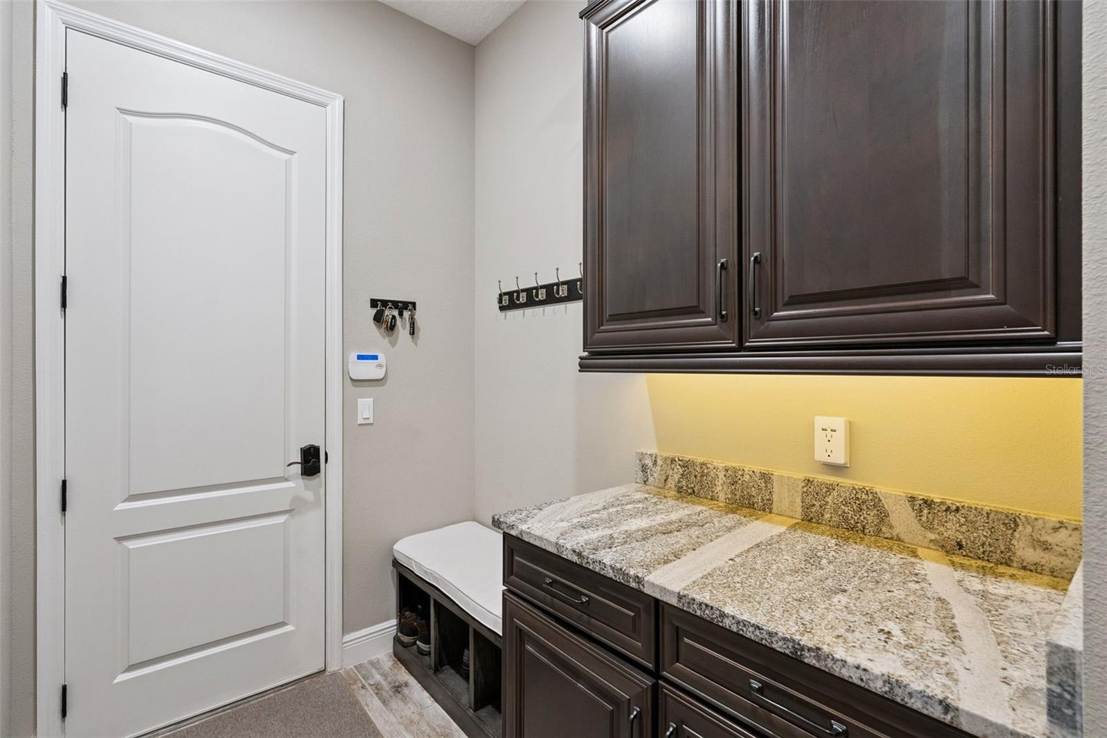 Garage entry/mudroom with storage
