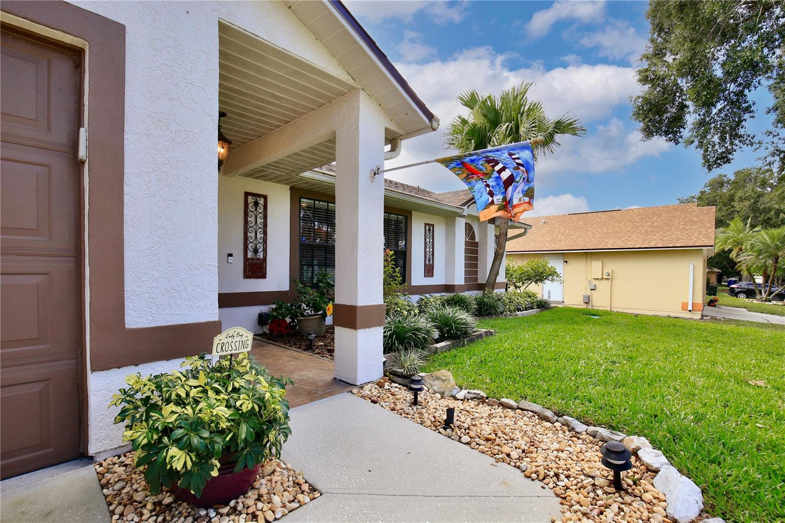 Nicely landscaped yard