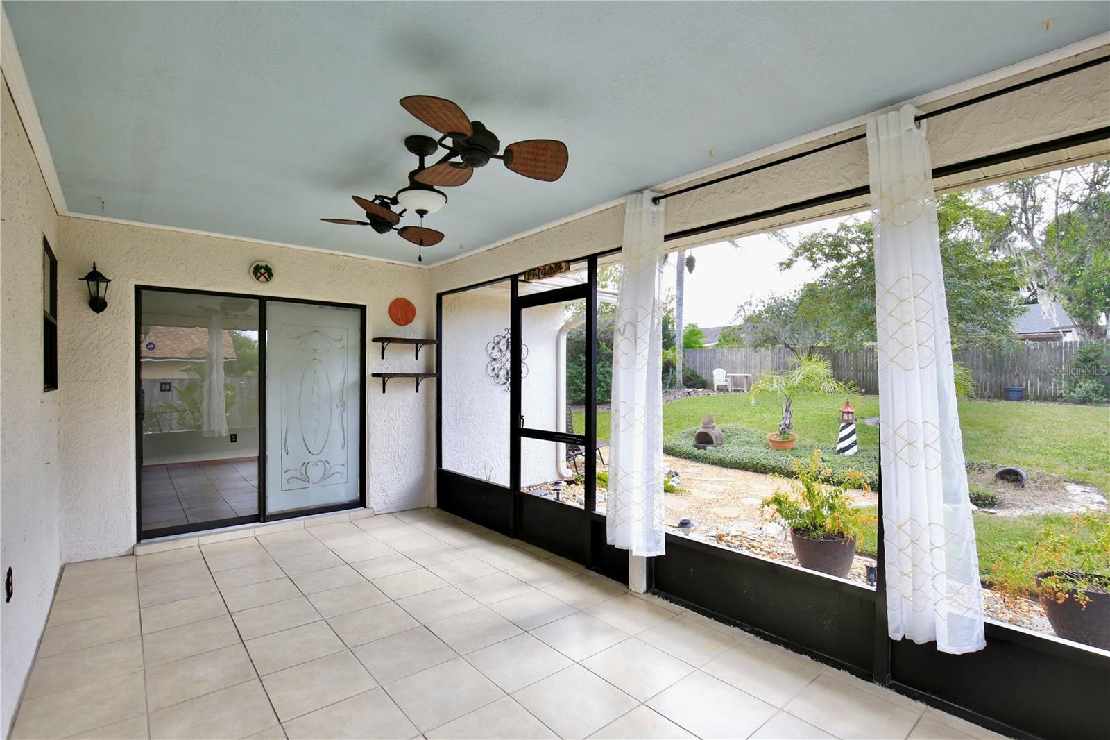 Screened Lanai with architectural roof