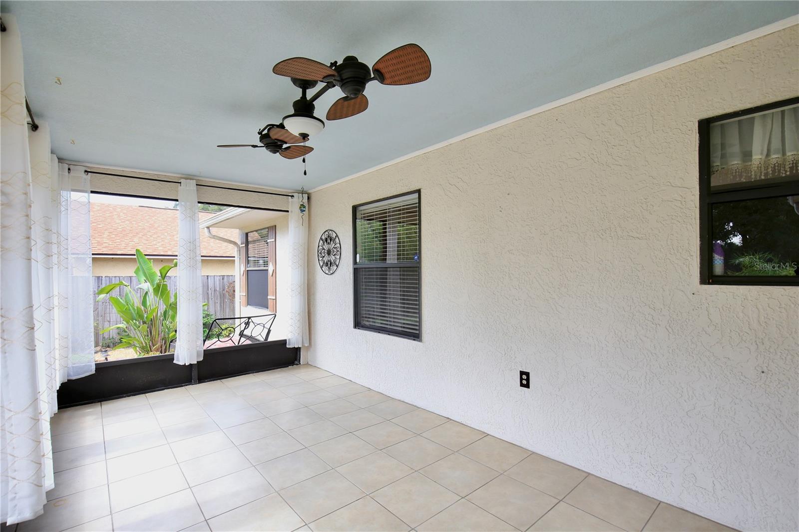 Screened Lanai with architectural roof