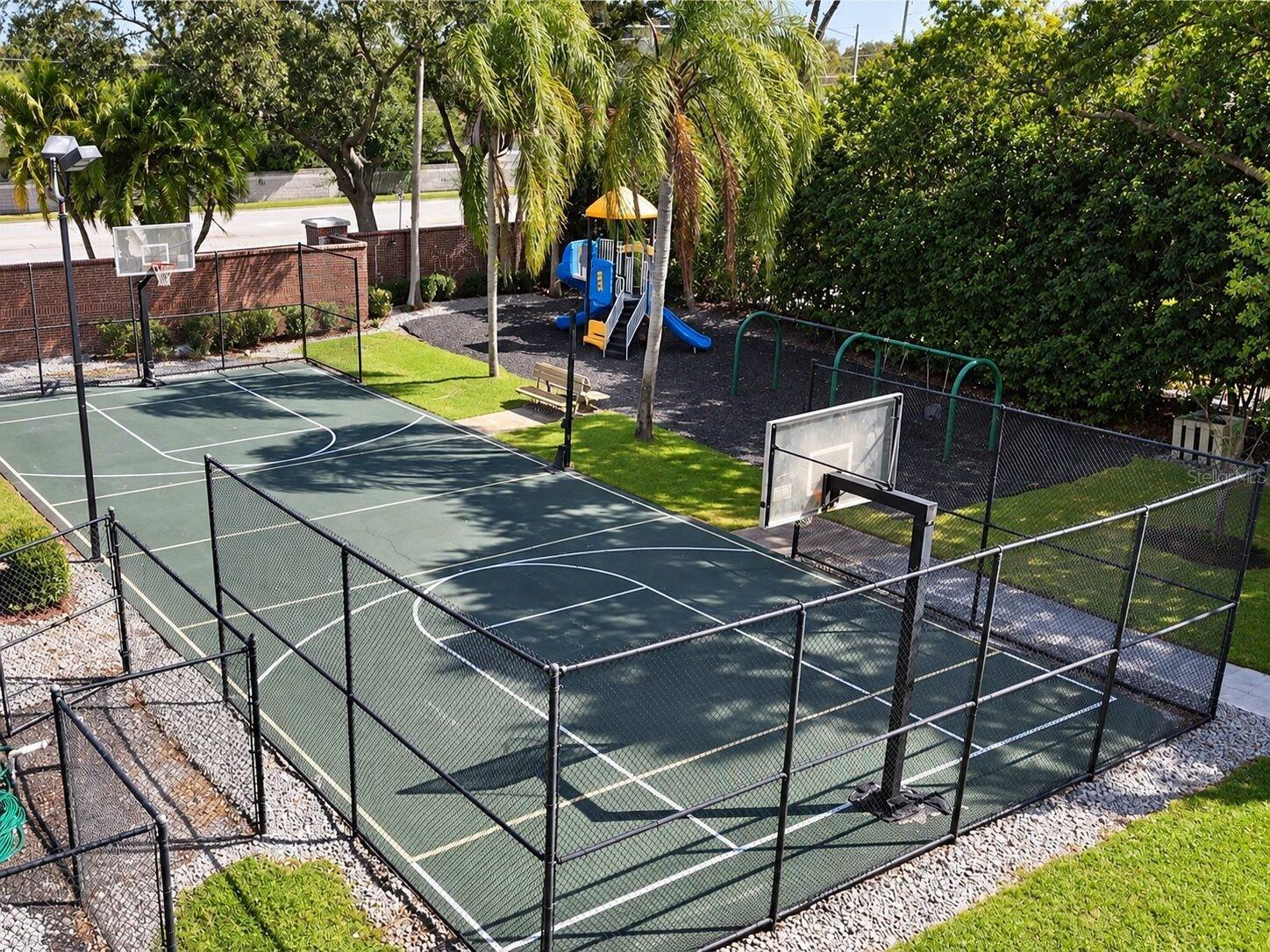 Community basketball court