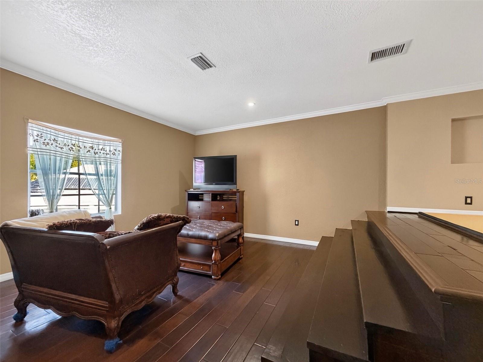Columned game room