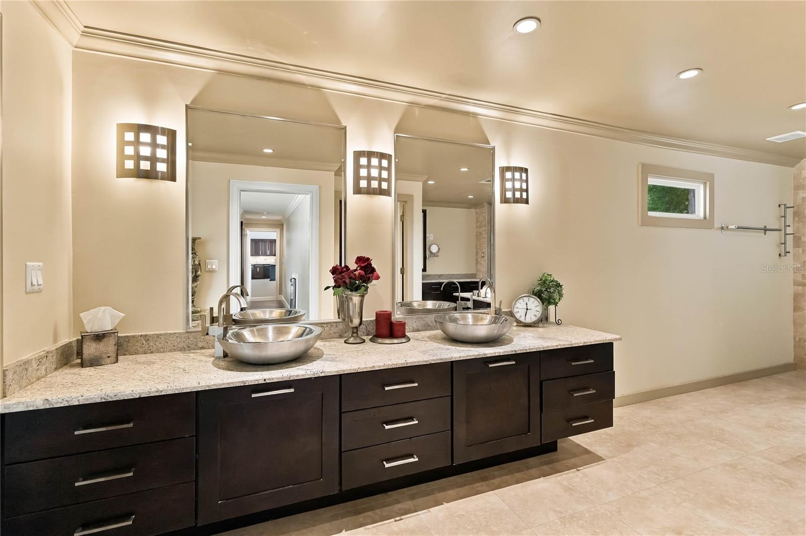 Master Bath. His and Hers double sink