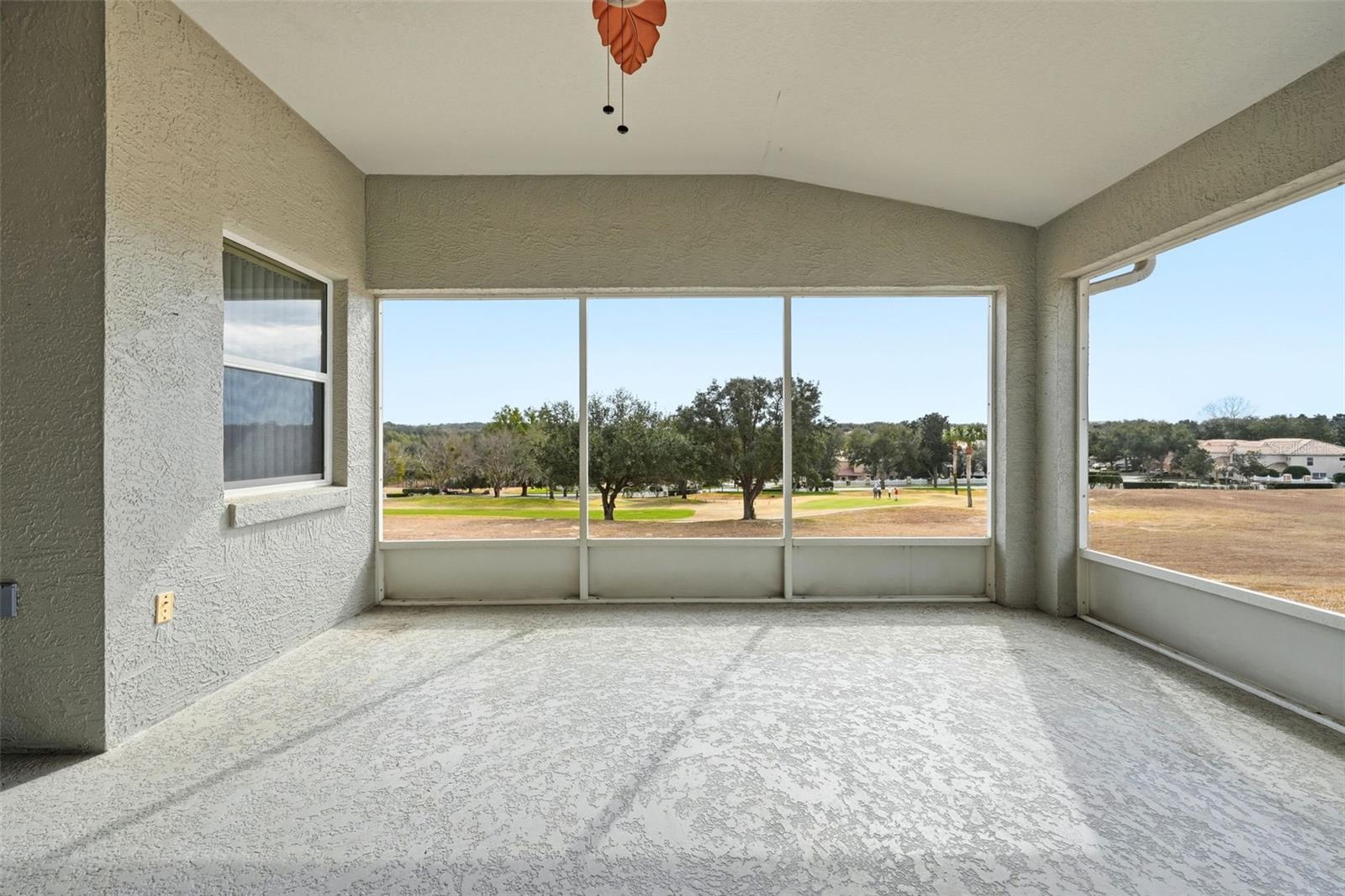 Spacious lanai with golf course view!