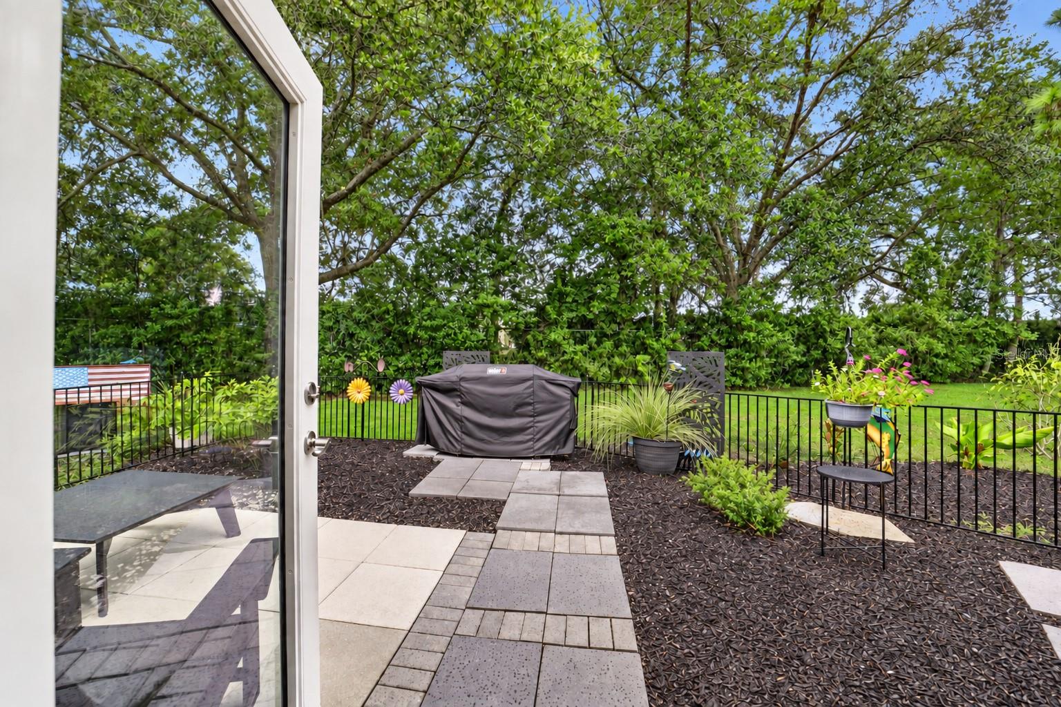 Step outside to your little piece of heaven.