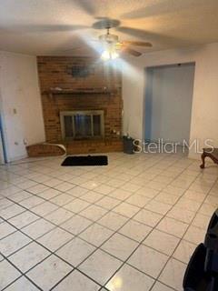 Family with fireplace