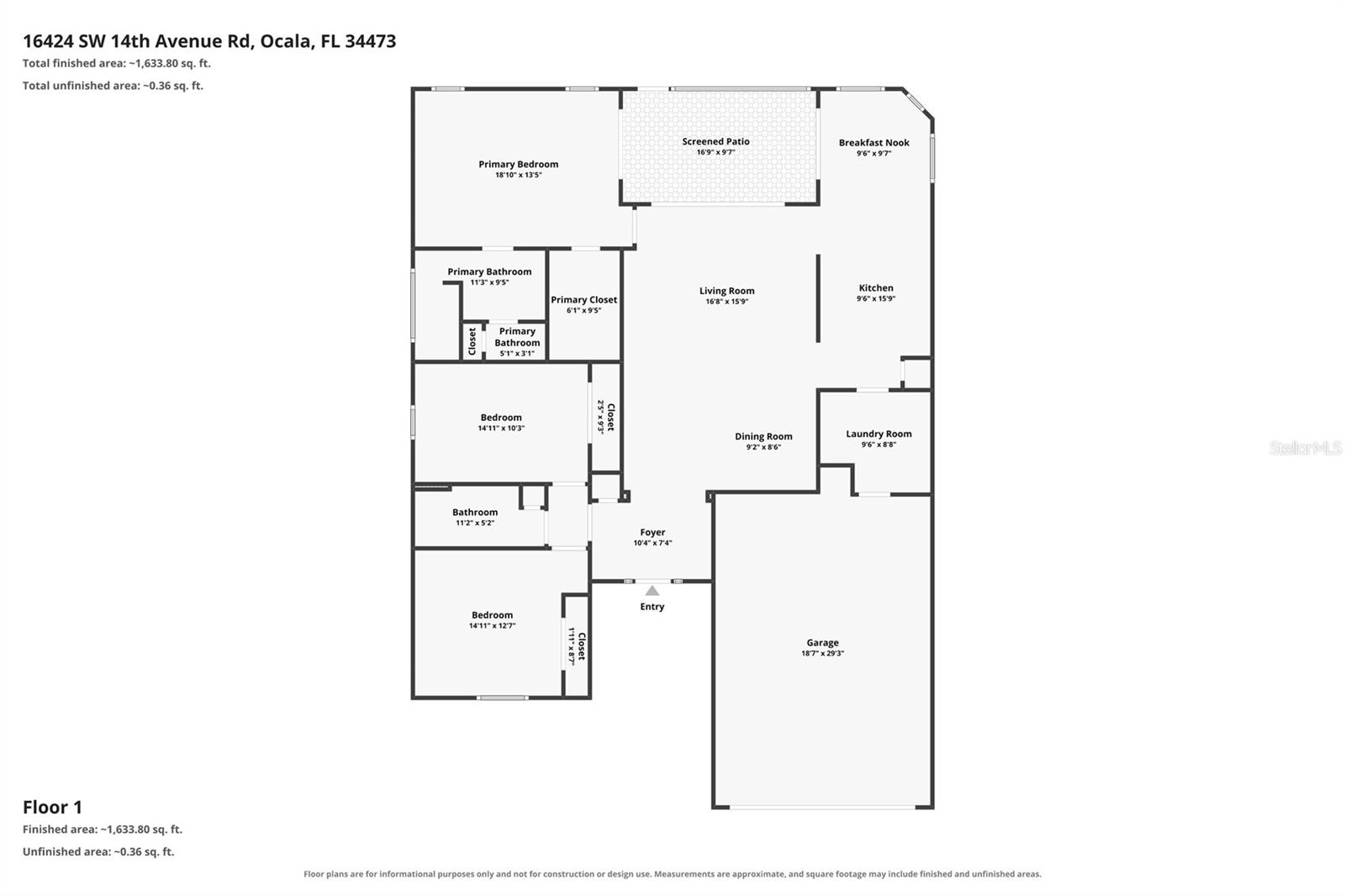 16424 SW 14TH AVENUE ROAD, Ocala, FL 34473