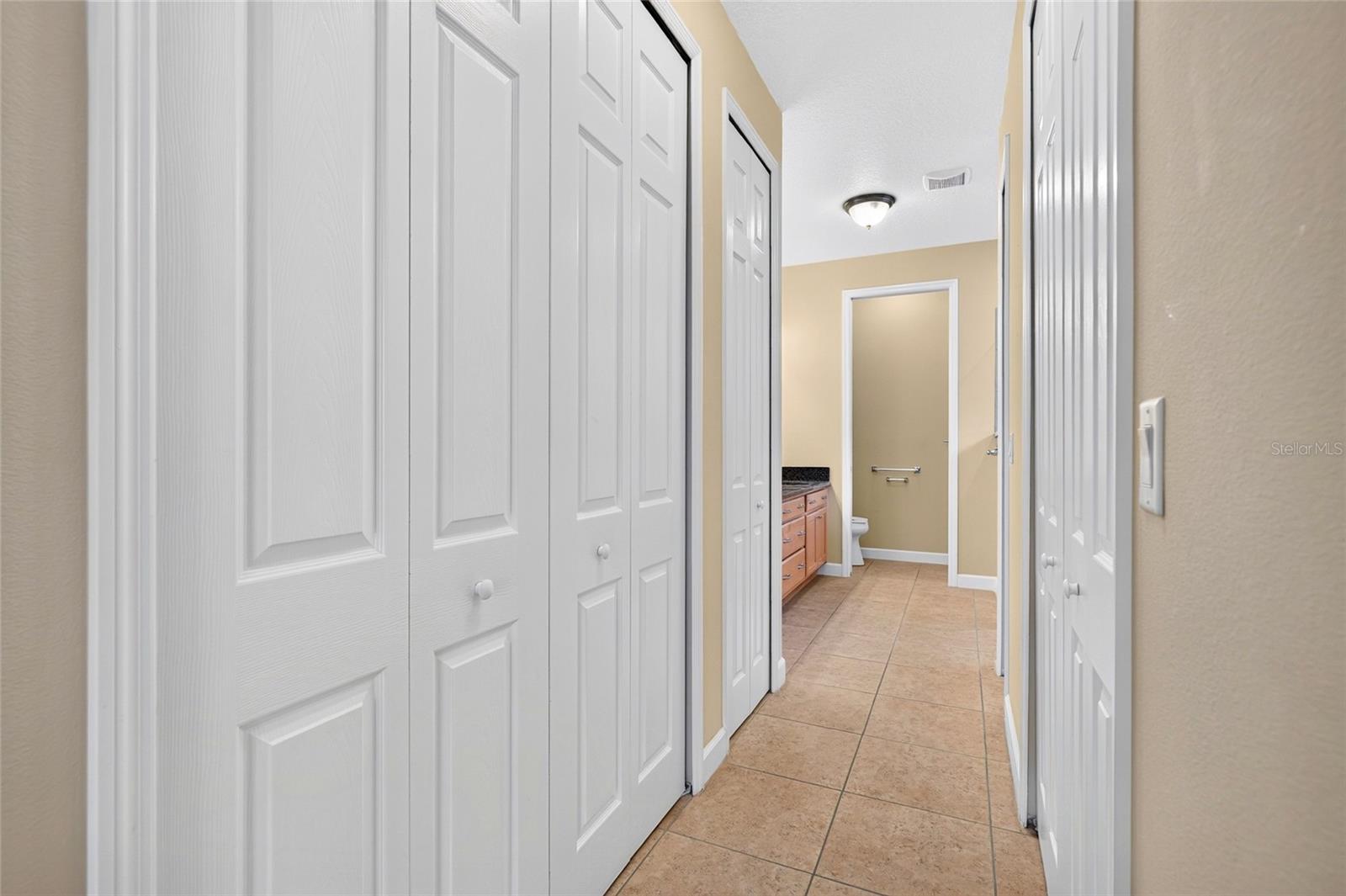 Walk-in closets.