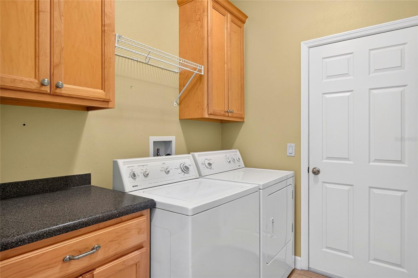 Laundry room with garage access.