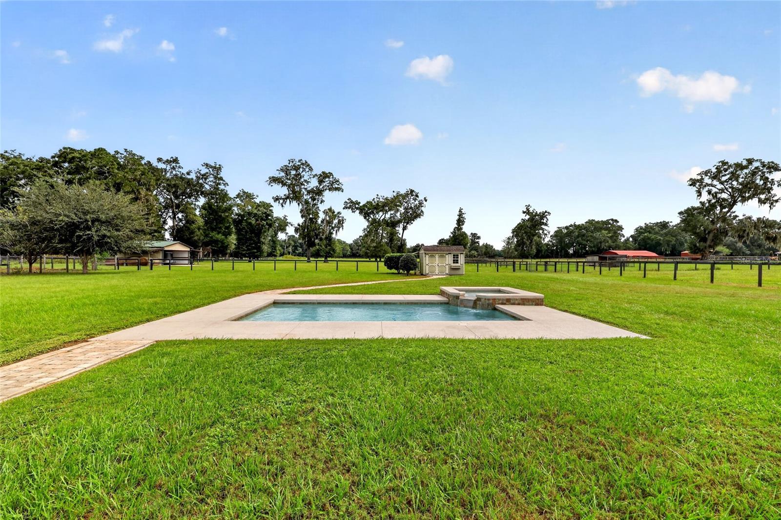 Heated Saltwater Pool with Spa