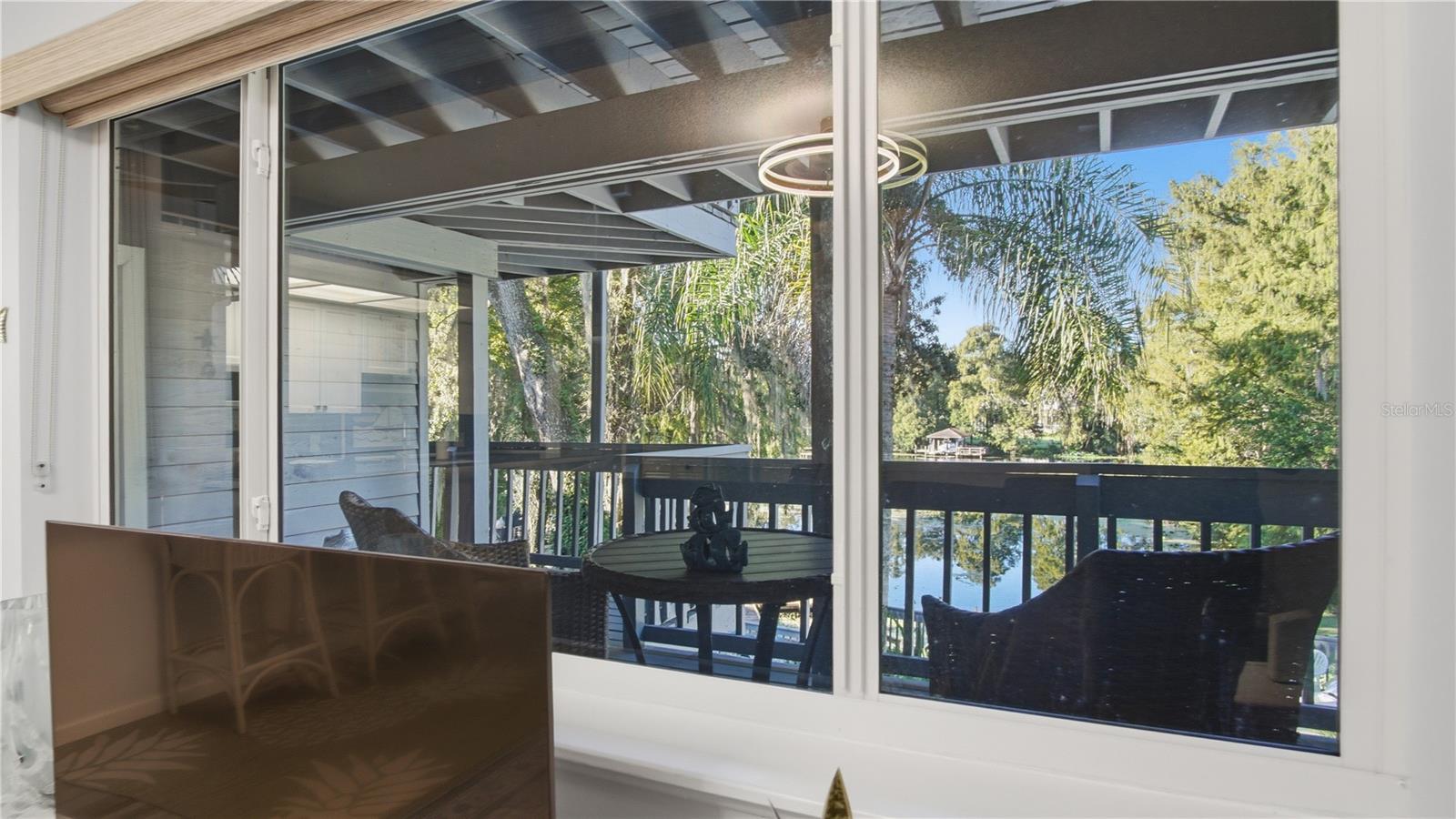 Water view looking from living room