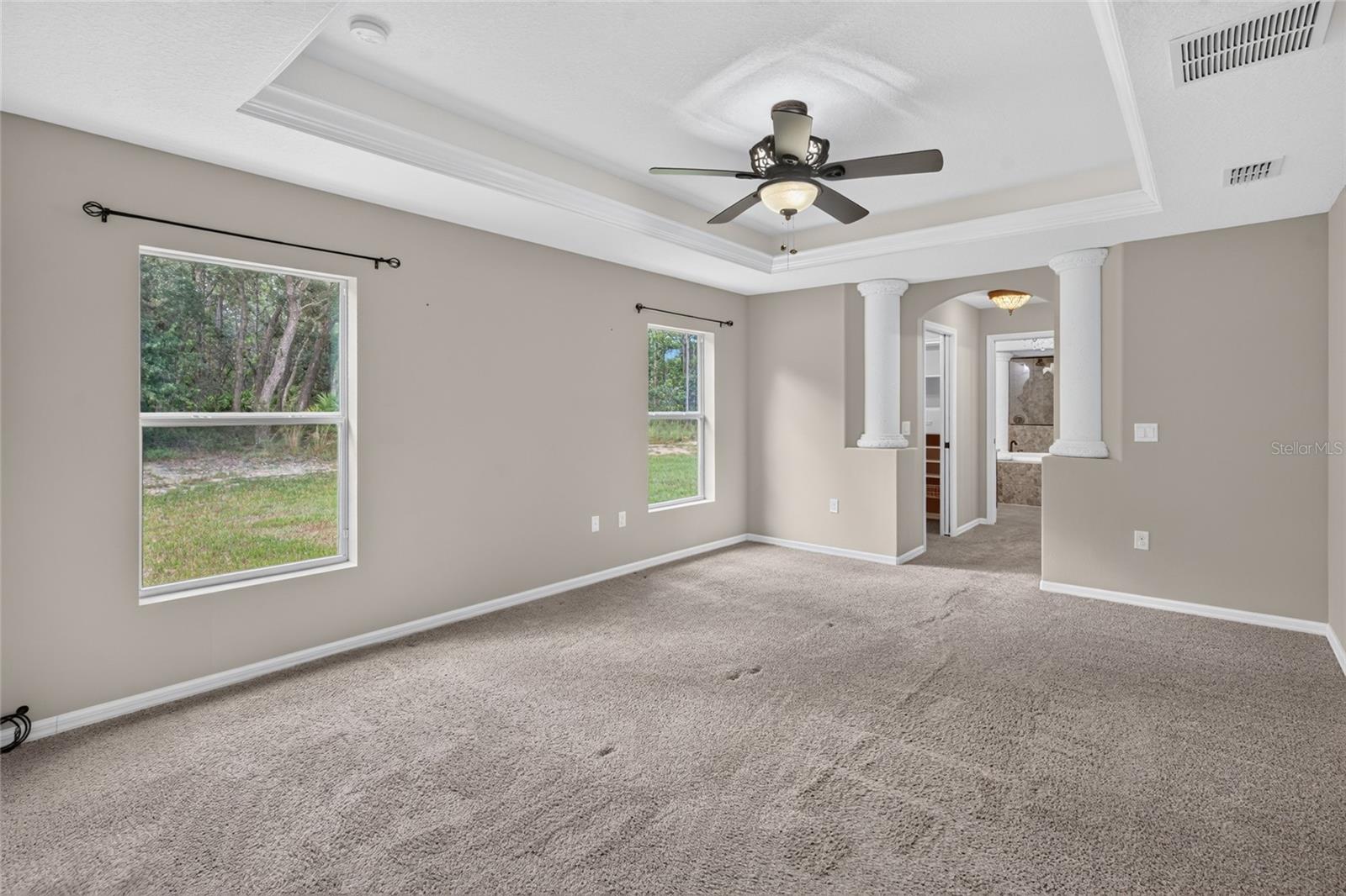 Primary Bedroom with 3 Walk in Closets