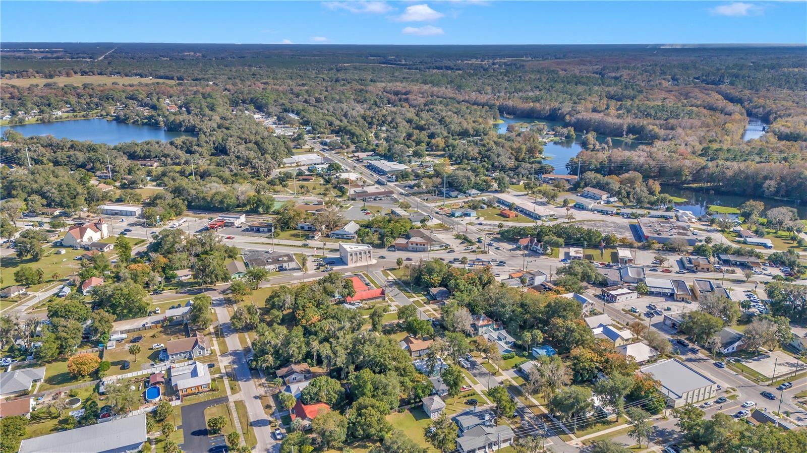 Aerial view of Rainbow & Withlacoochee Rivers
