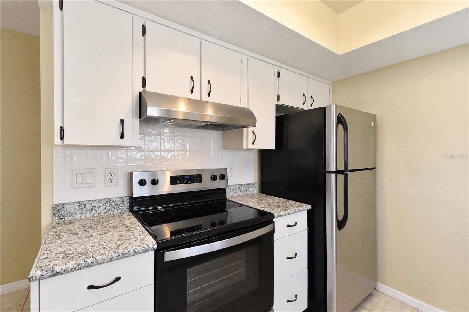 Newer smooth top range and range hood