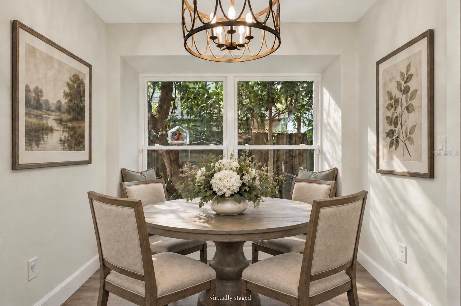 Digitally Staged Breakfast Nook