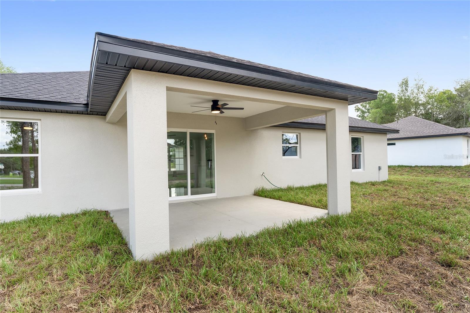 Covered back porch - Model Home Example