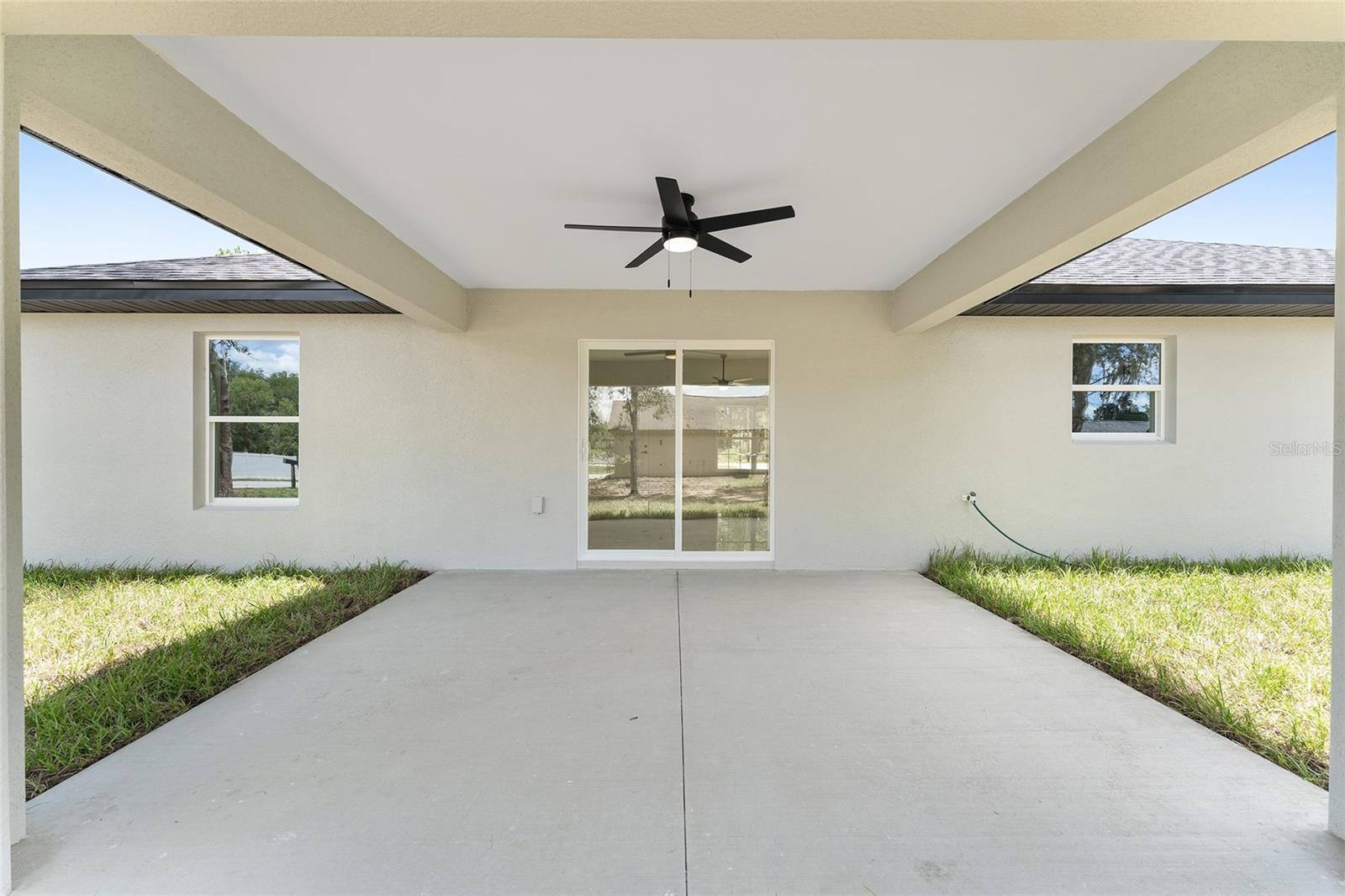 Covered back porch - Model Home Example