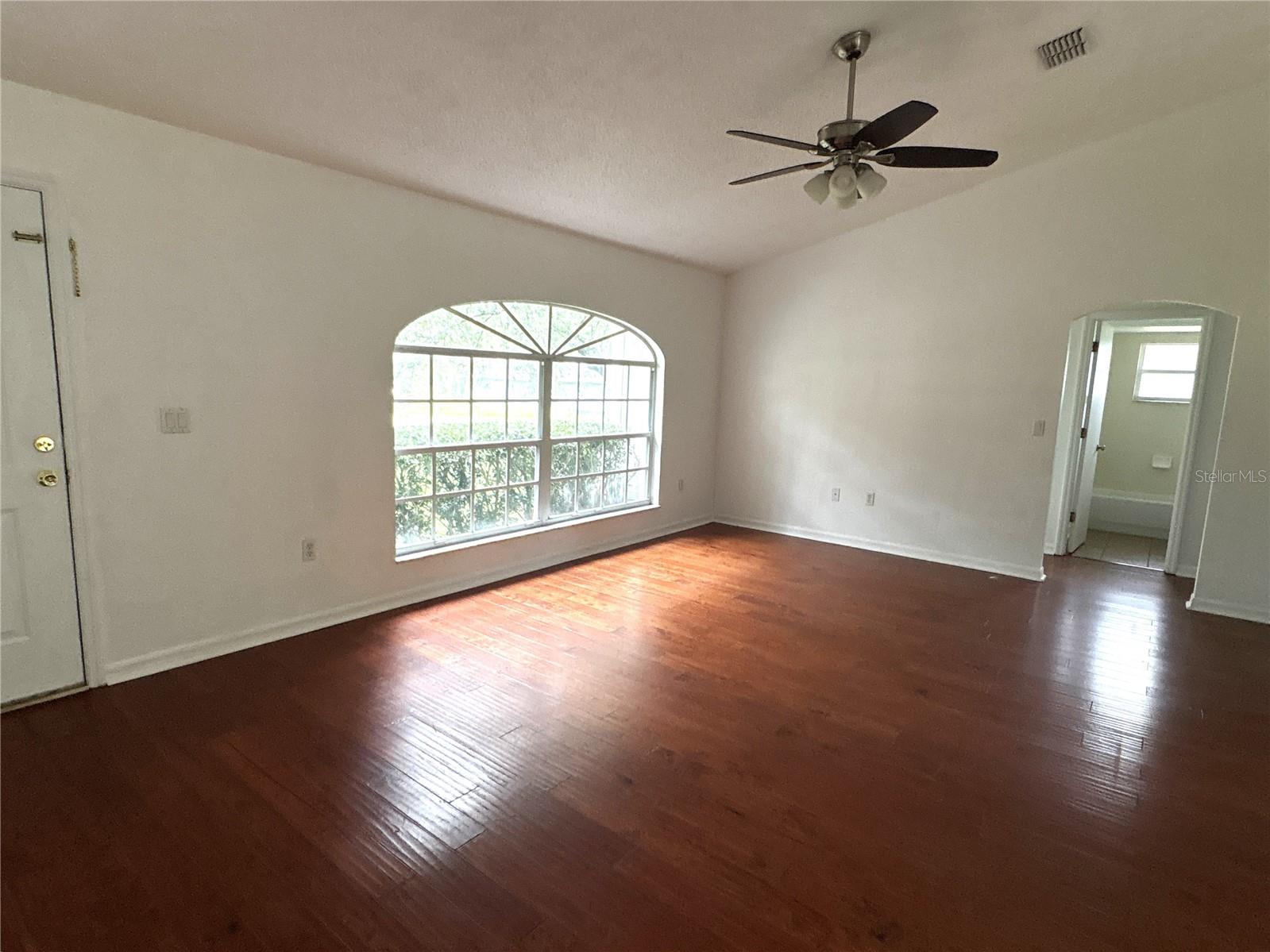 Looking across the living room.
