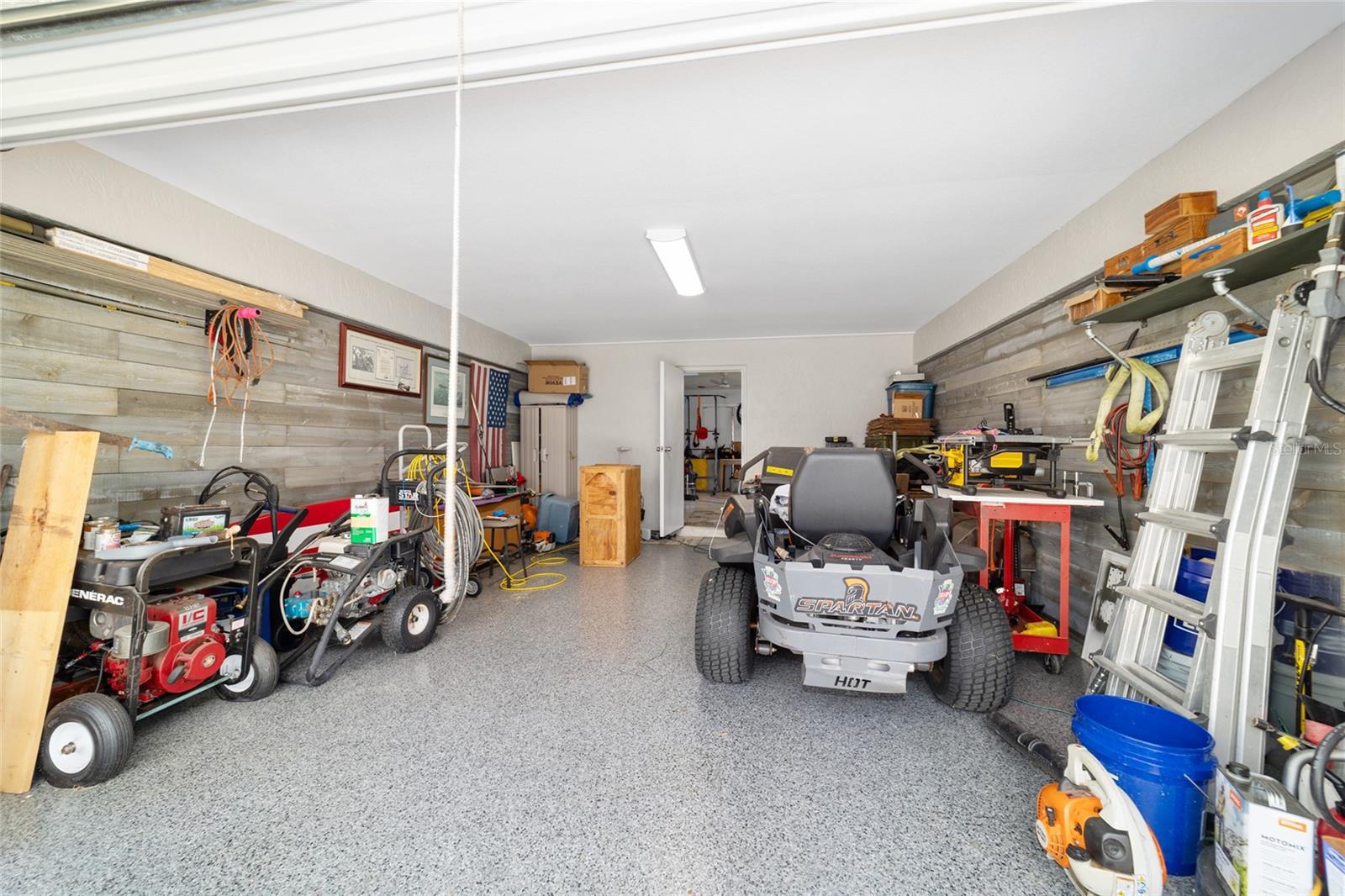 Back of Workshop for Storage and roll up door