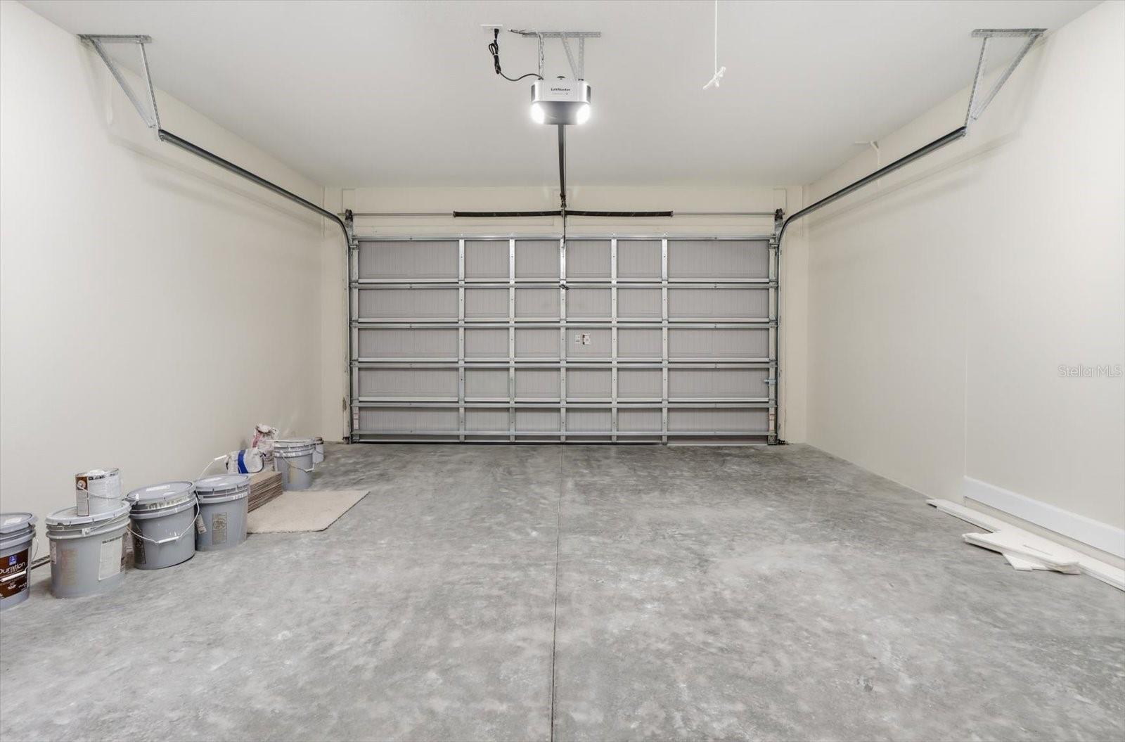2 car garage with extra storage space!