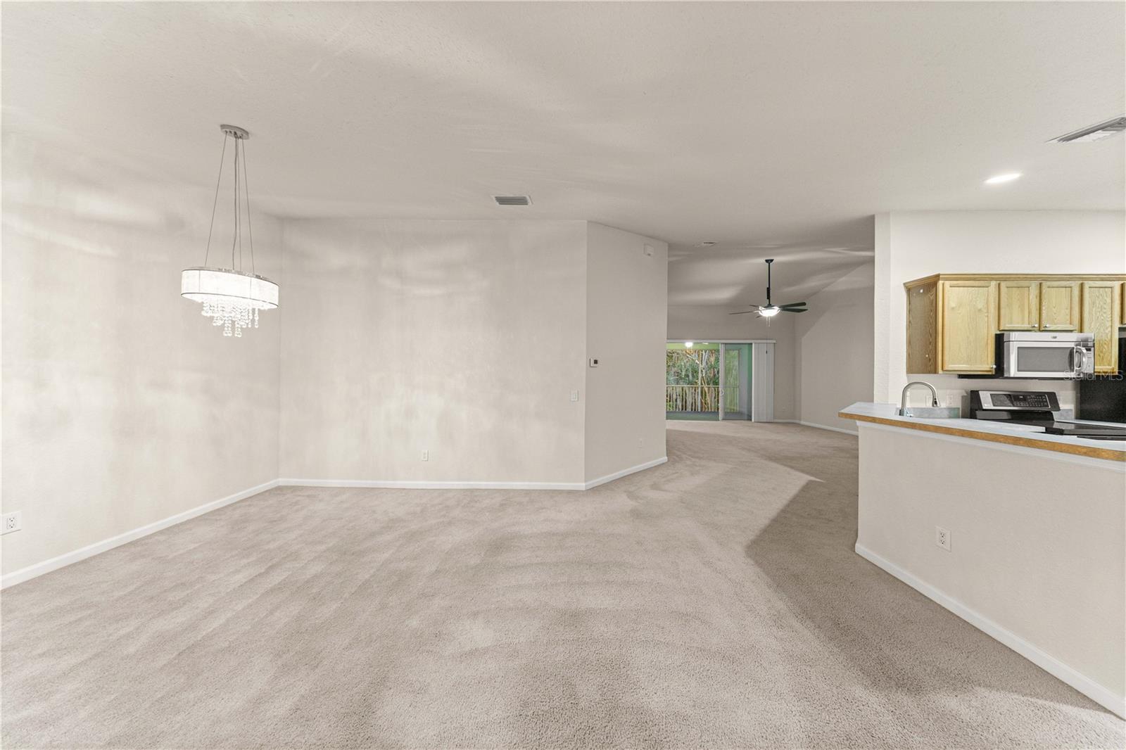 Dining/Kitchen/Living Room Combo, so much space!