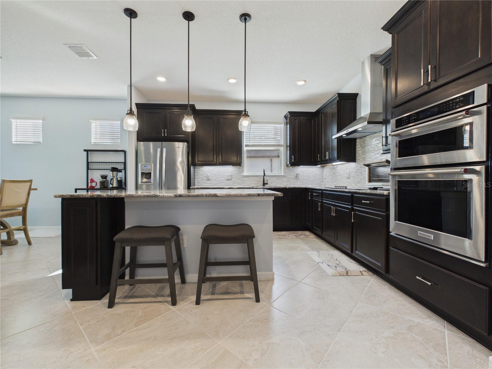 Gourmet kitchen with center island