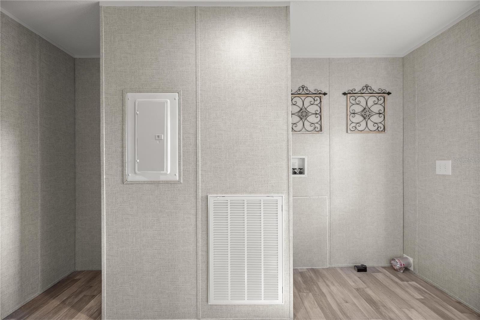 Washer Dryer Prep area and pantry