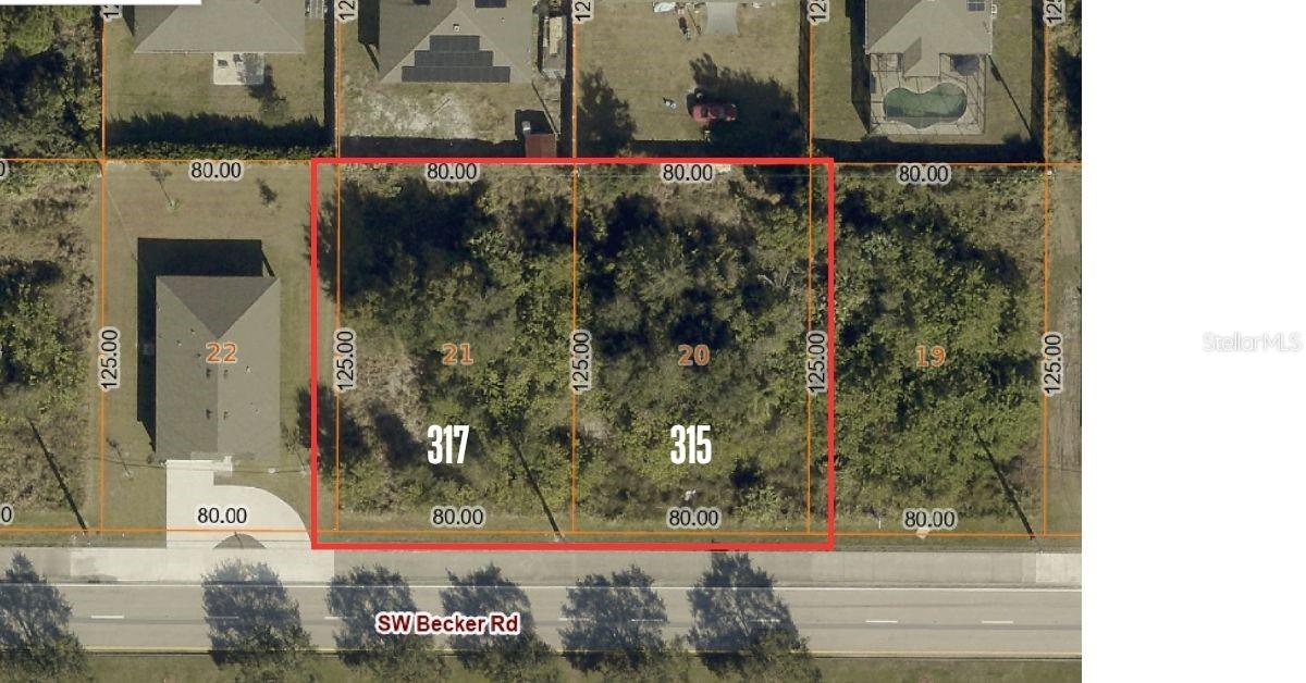 AERIAL OF BOTH LOTS AERIAL OF BOTH LOTS