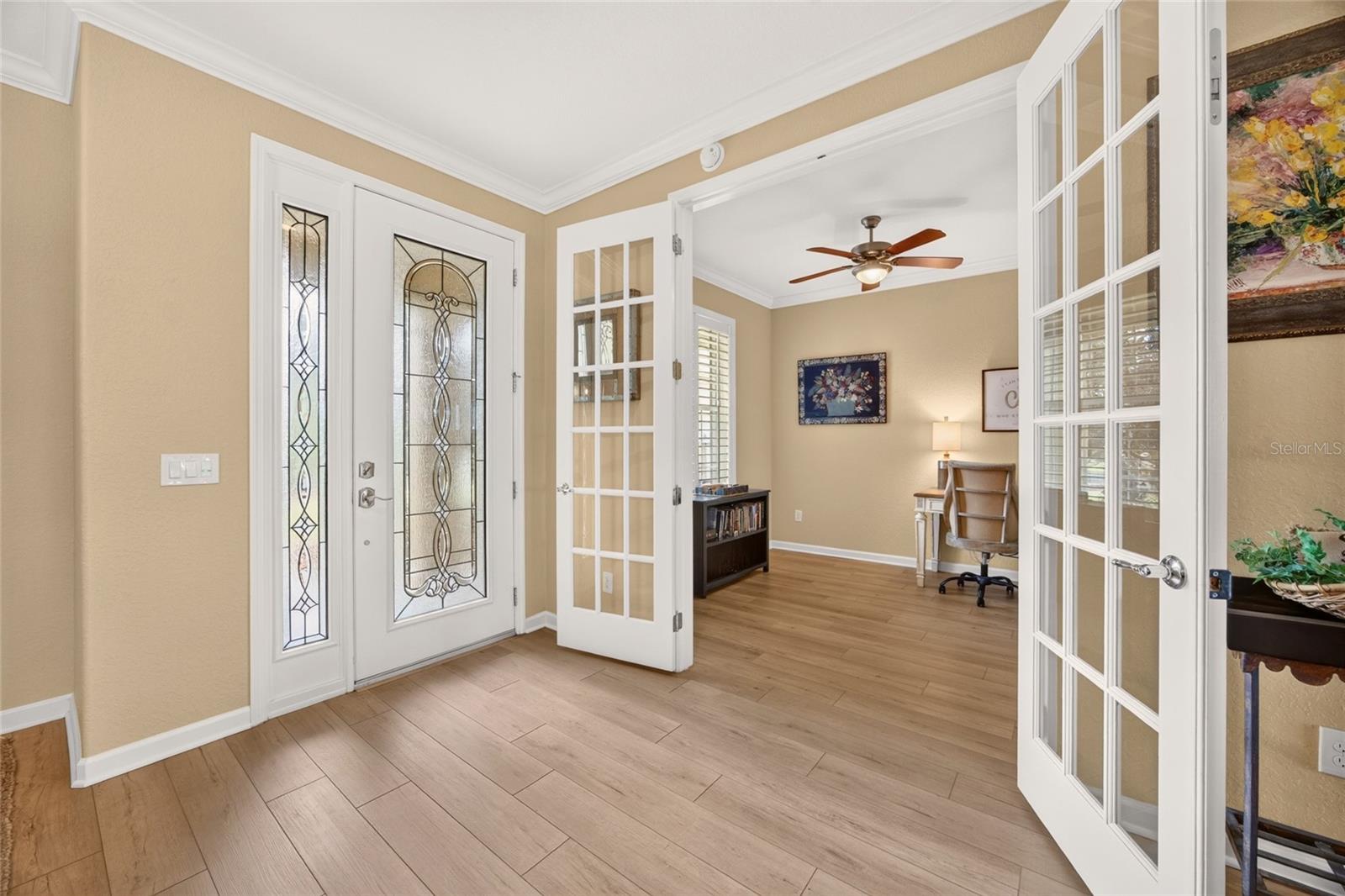 Office/den with doors