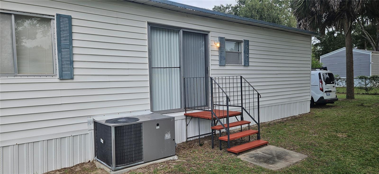 Sliding Glass door with steps