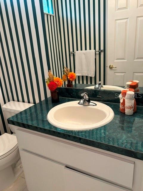 Half Bath off Dining area