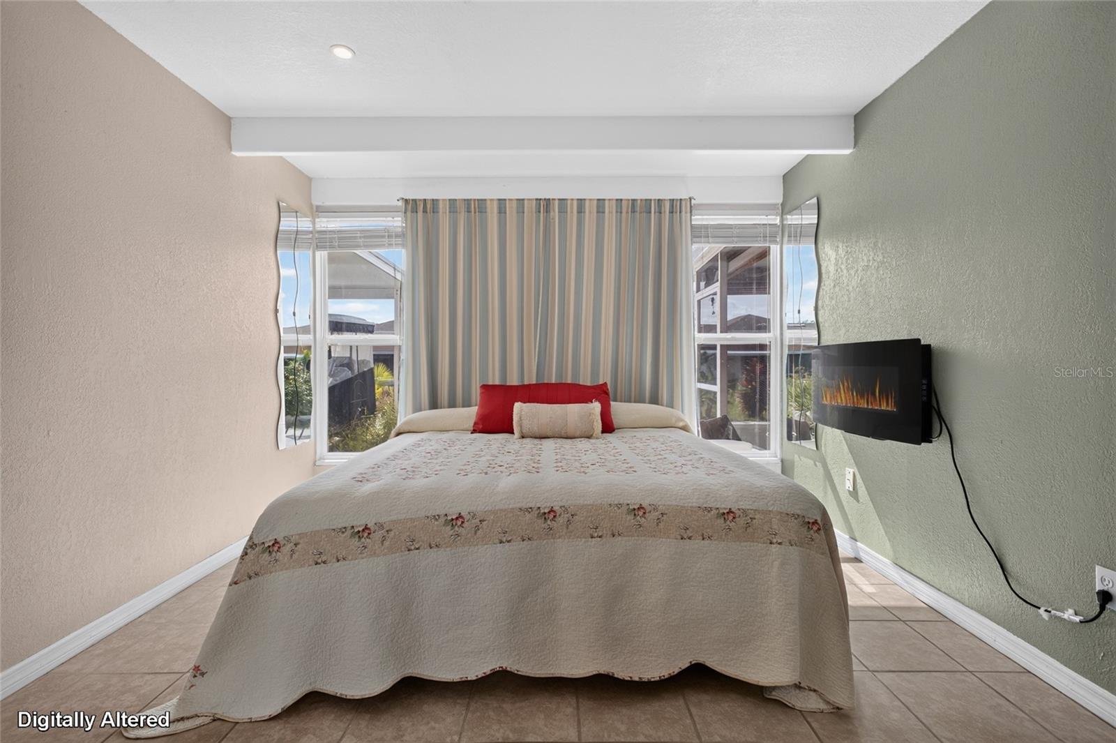 Large master bedroom is 14' x 11' with a walk-in closet.