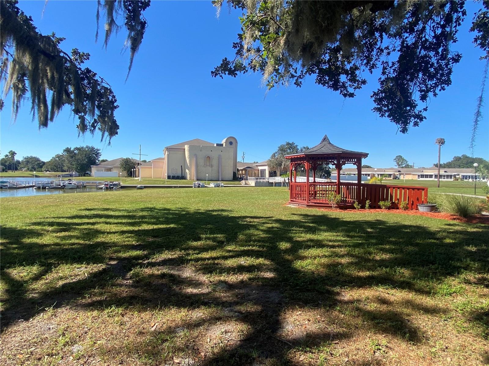 Looking back at the clubhouse.