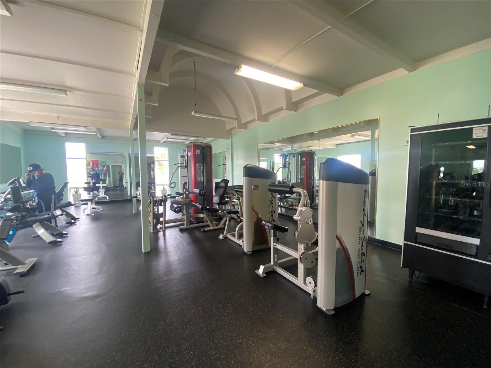 Fitness center is located at the town center.