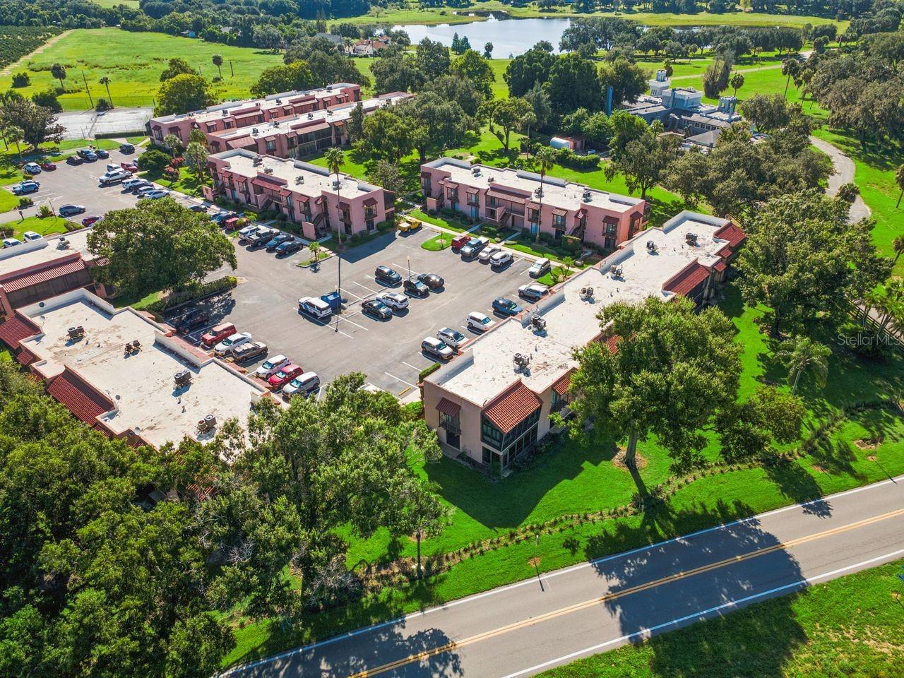 Aerial view looking East