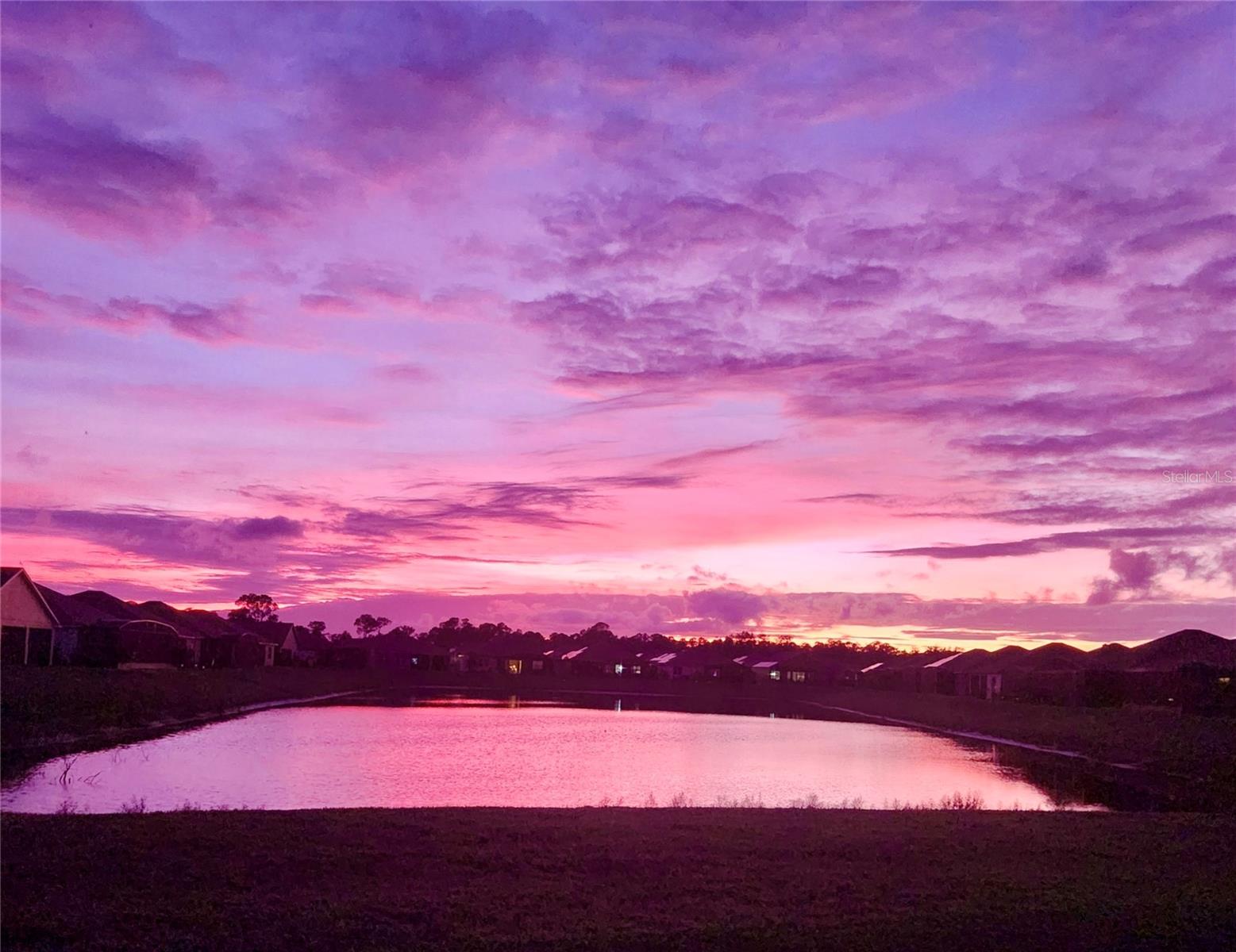 Sunset over the pond Sunset over the pond