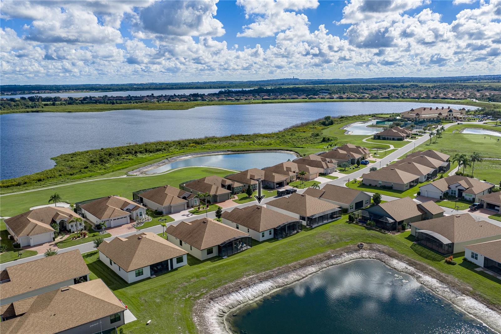 Neighborhood drone view