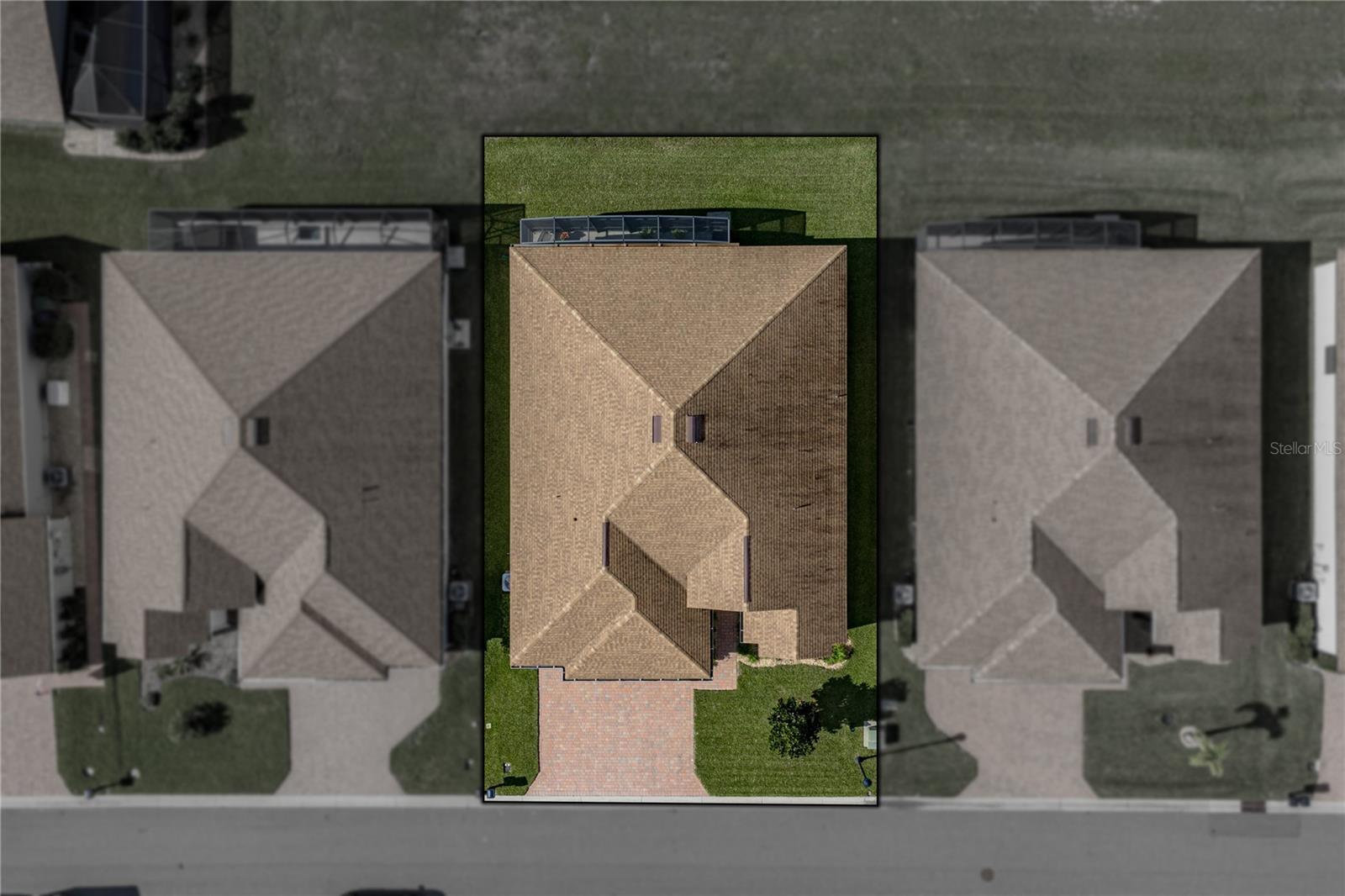 House drone view