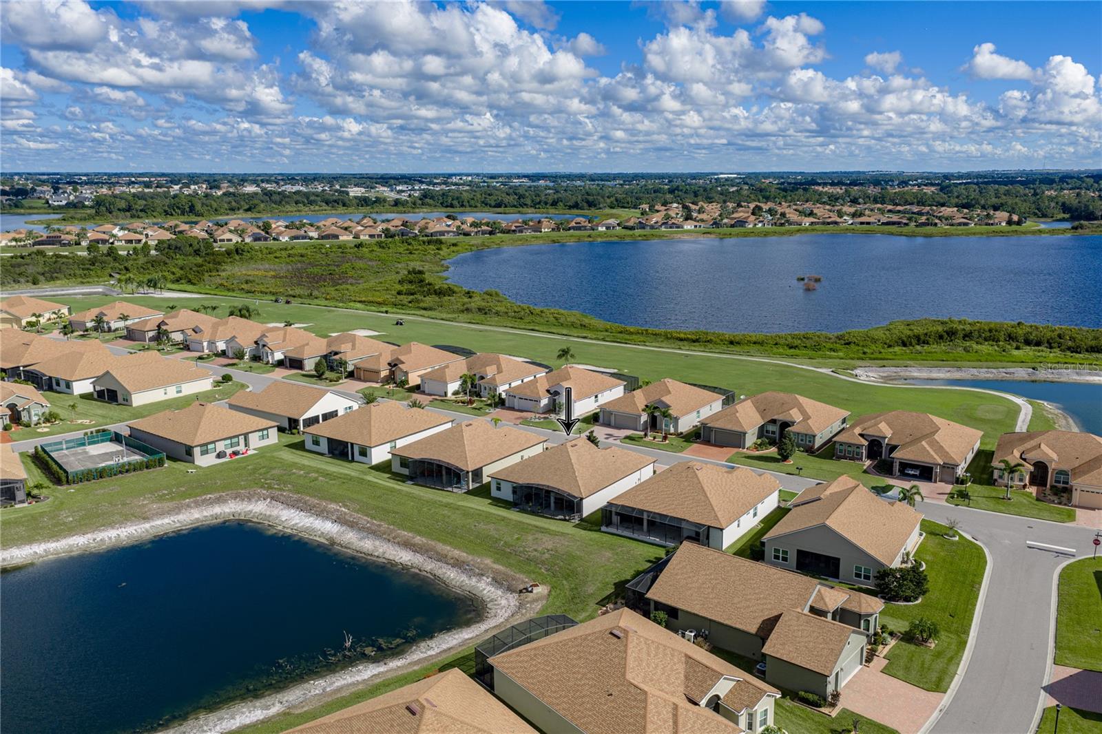 Neighborhood drone view