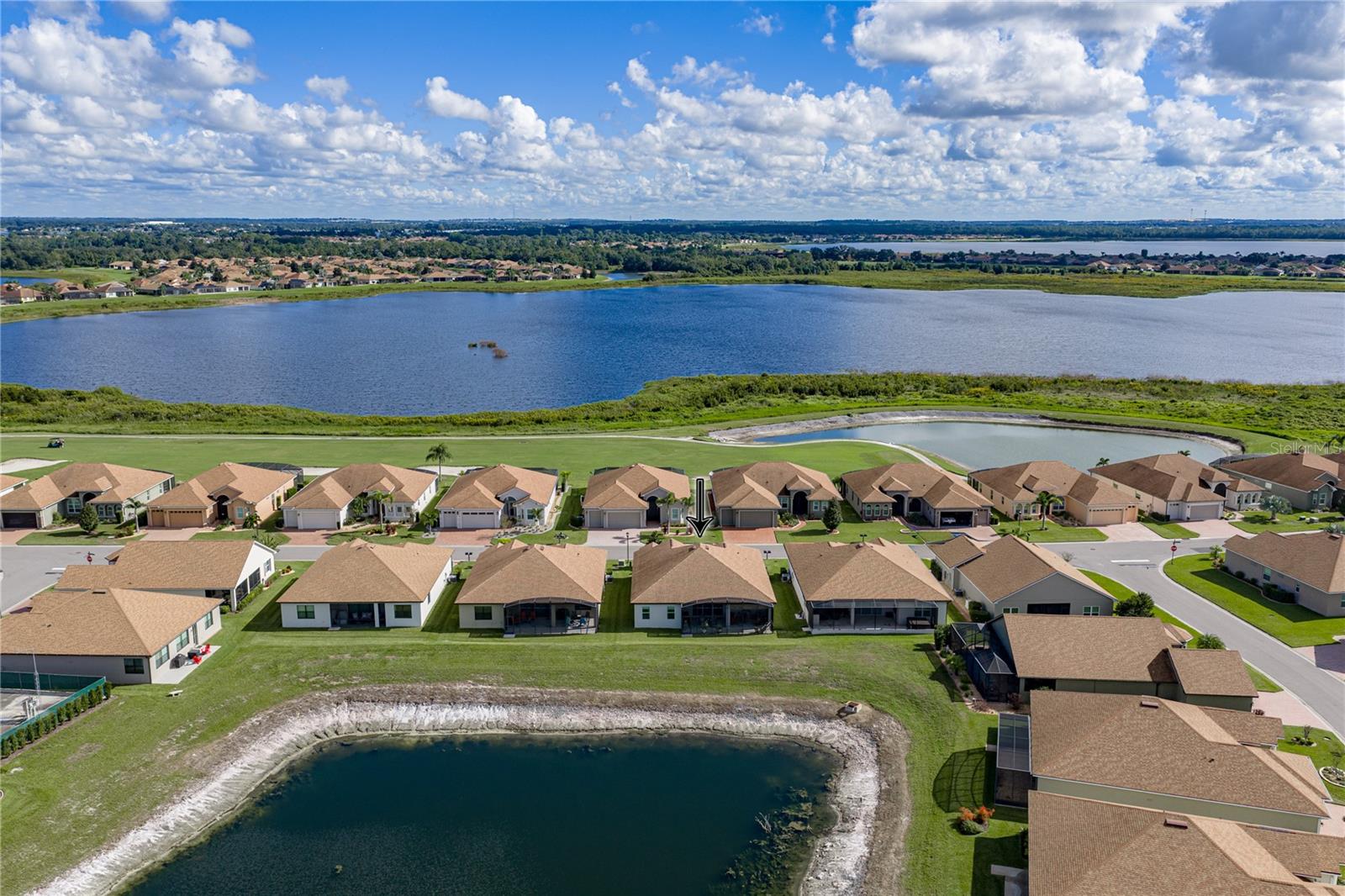 Neighborhood drone view
