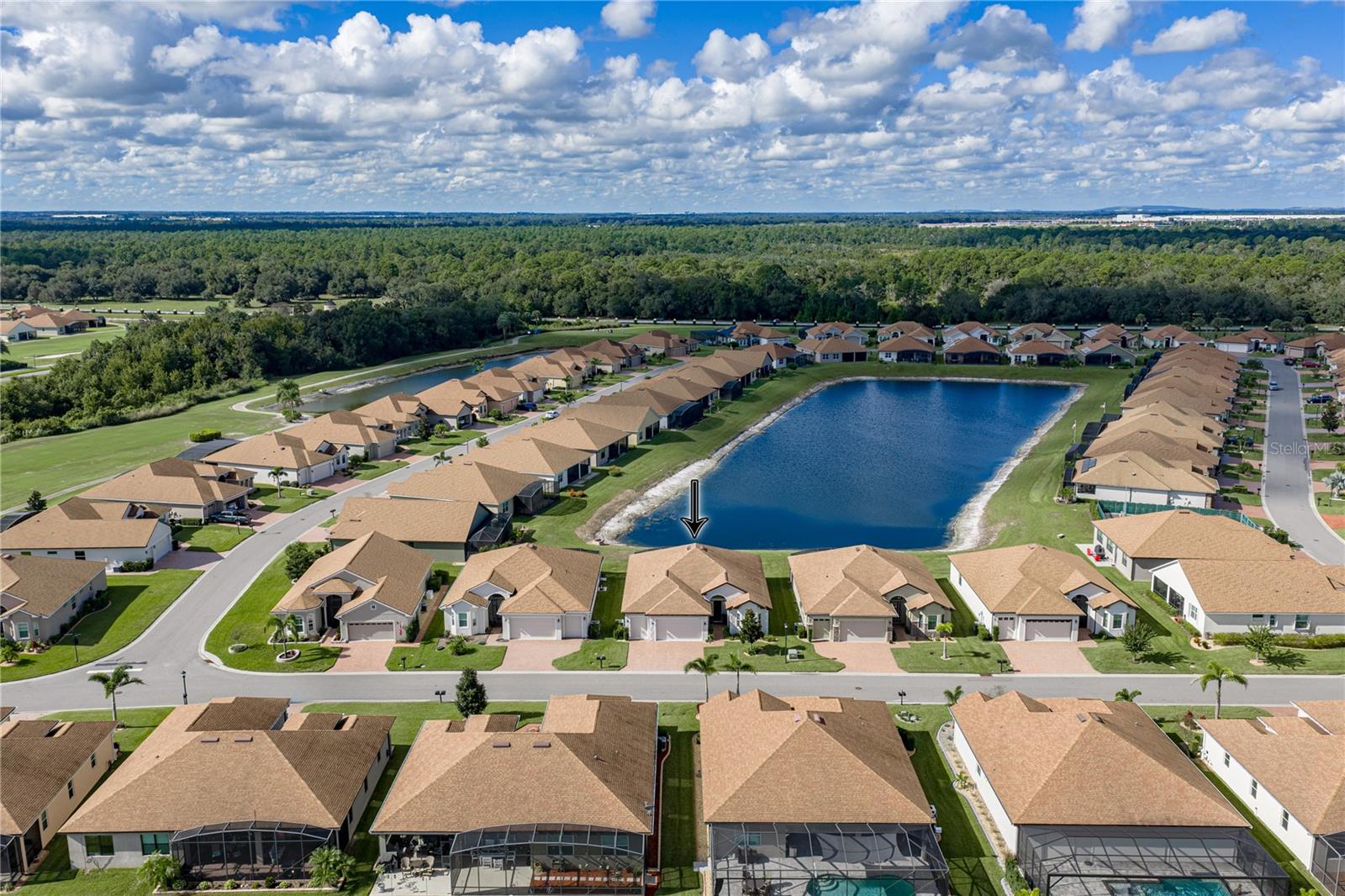 Neighborhood drone view