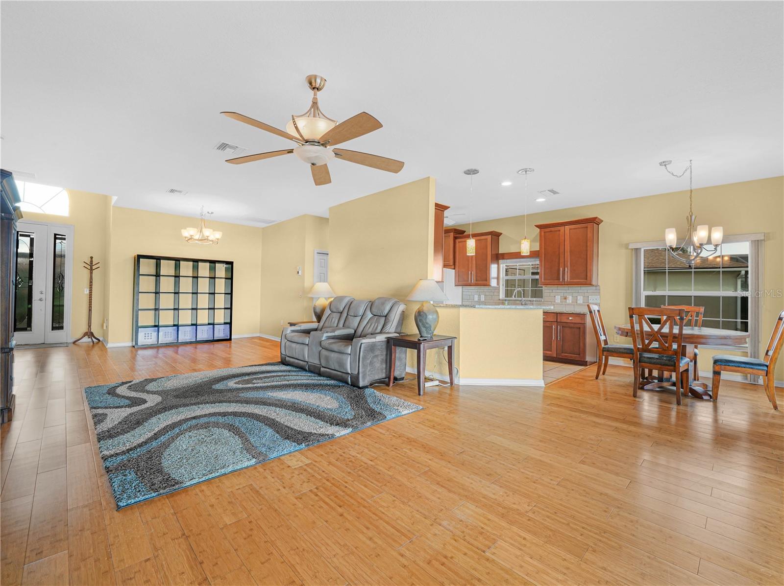 Living Room with Bamboo Flooring Living Room with Bamboo Flooring
