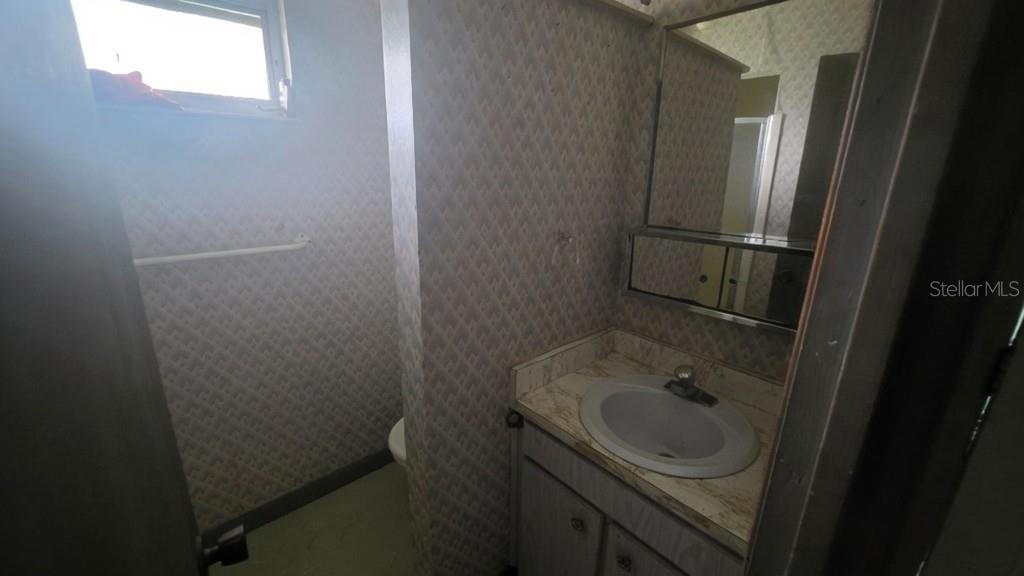 Bathroom by garage
