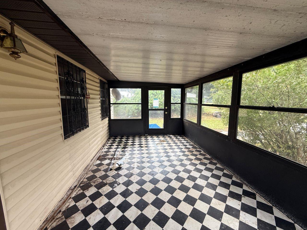 Enclosed front porch