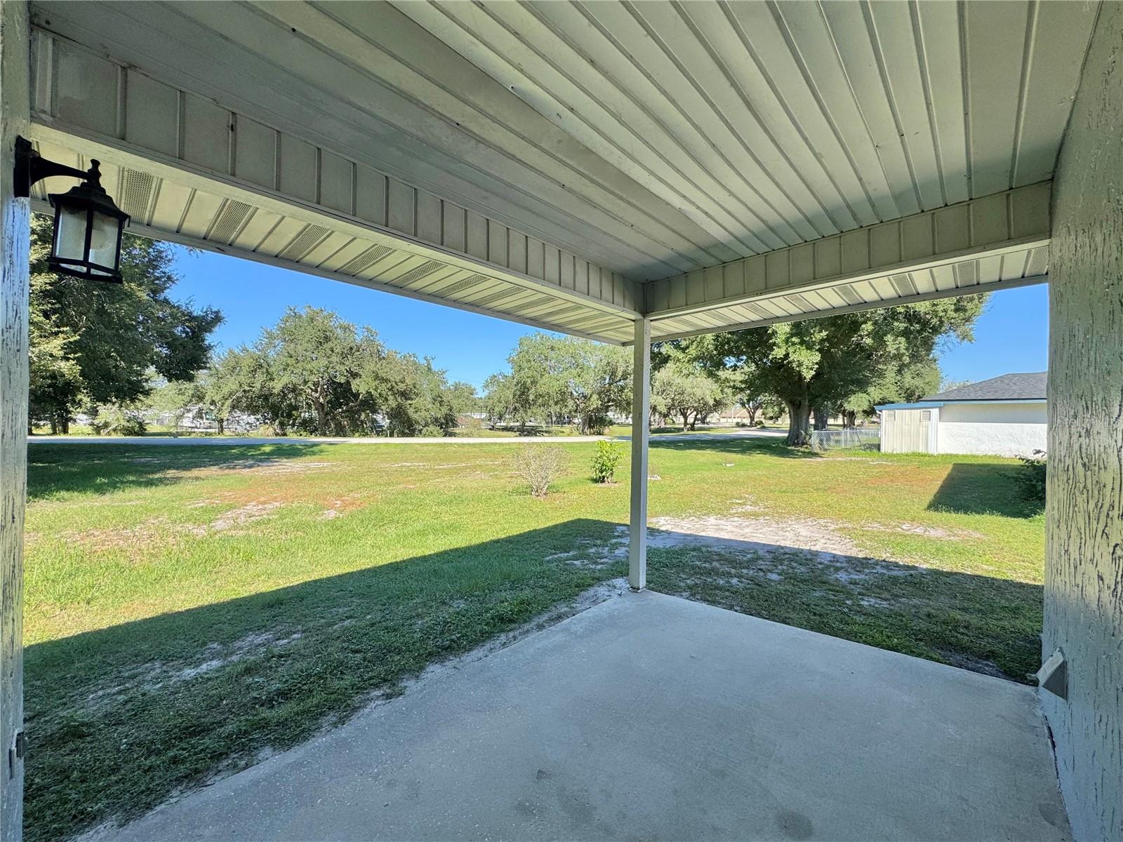 Covered rear patio