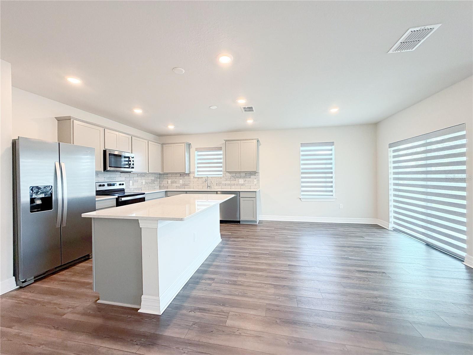Dining area with sliding doors to the covered patio Dining area with sliding doors to the covered patio