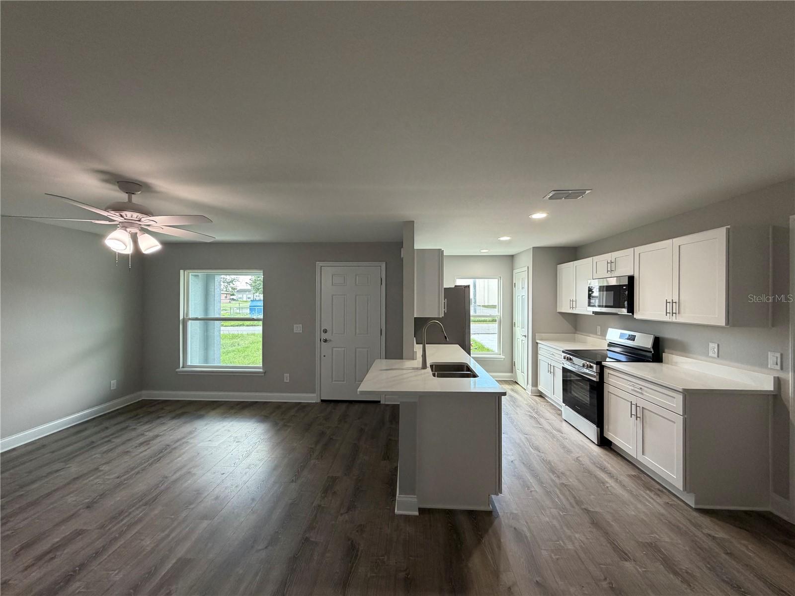Living/kitchen view
