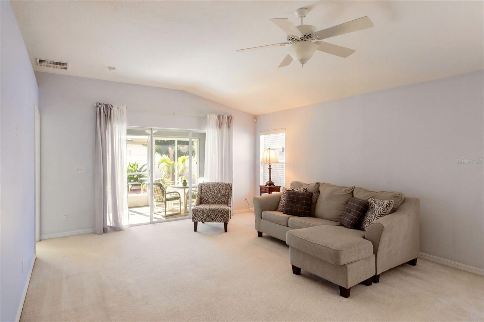 Living Room with Vaulted Ceilings